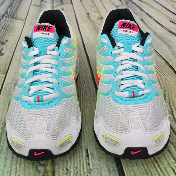 Nike Air Max Torch 4 Women’s Size 7.5 Running Shoes White Volt Crimson CW5607-10 - Picture 6 of 9